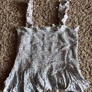 Blue and white tank top